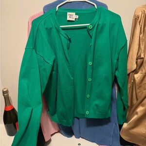Princess Polly emerald green cardigan
